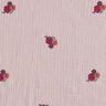 Double Gauze/Muslin embroidered flowers | Poppy Fabrics – light dusky pink,  thumbnail number 1