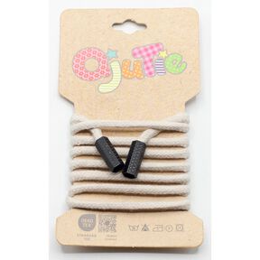 Cotton cord Incl. Cord End [1,15 m | Ø 5mm] – natural, 