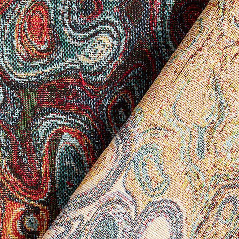 Tapestry Jacquard Abstract Art – blue/red/yellow,  image number 4
