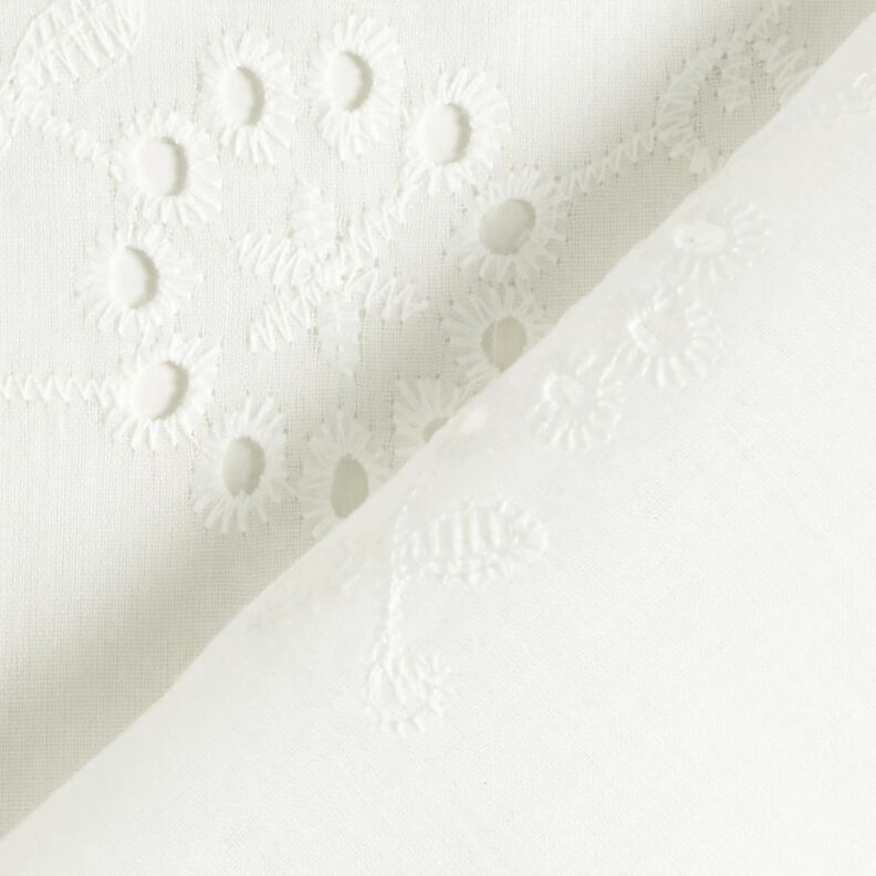 Broderie Anglaise large flower tendrils – white, image number 4