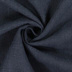 Linen fabric ramie mix stonewashed, heavy quality – midnight blue, 