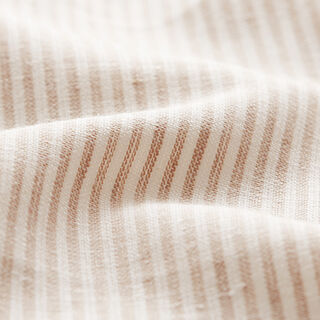 Linen Cotton Blend Narrow Stripes – beige/offwhite, 