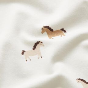 Cotton Jersey Little pony – offwhite, 