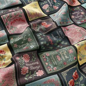 Decor Fabric Tapestry Fabric Book cover – black/merlot, 