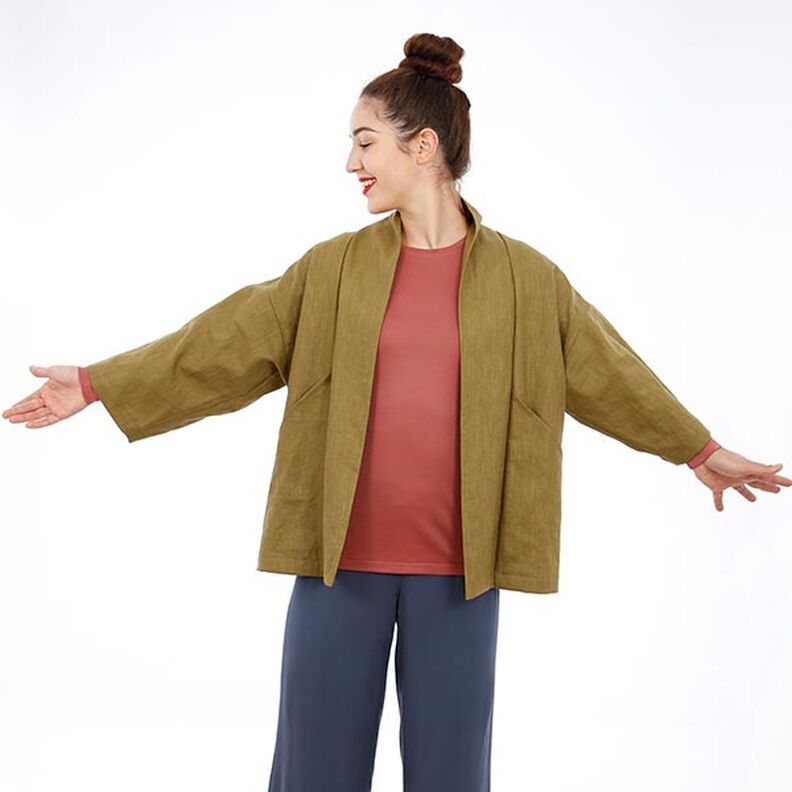 FRAU SINA - kimono jacket with slanted pockets, Studio Schnittreif | XS - XXL,  image number 4