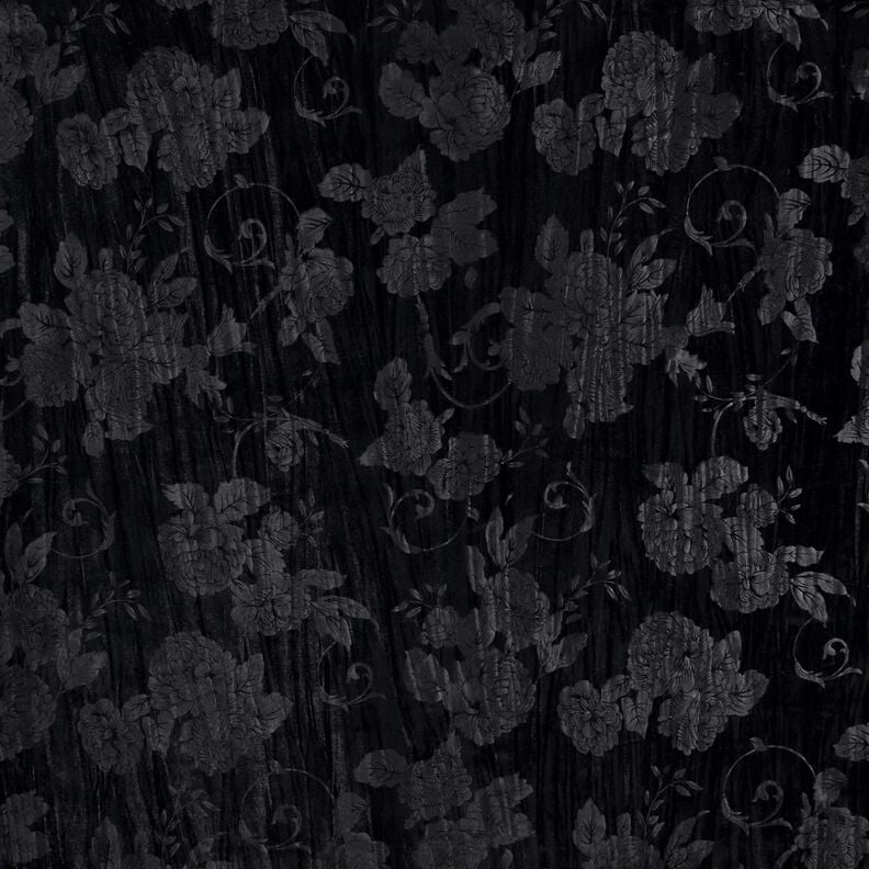 Crushed velvet chrysanthemum – black,  image number 1