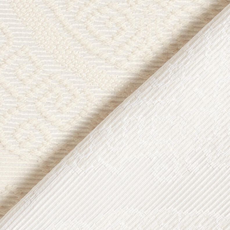 Decor Fabric Jacquard decorative diamonds 275 cm – offwhite, image number 4