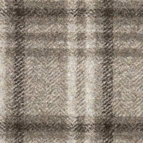 Checked Wool Blend Knit Coating – taupe, 