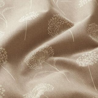 Decor Fabric Half Panama dandelions – natural/white, 