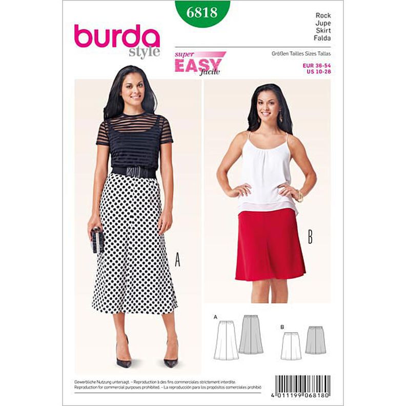 4-gores-skirt, Burda 6818,  image number 1
