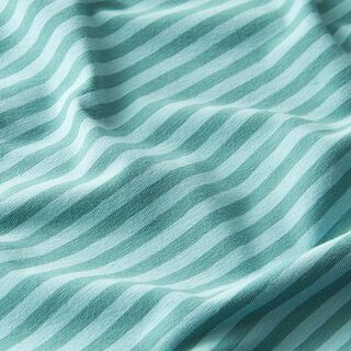 Cotton Jersey Narrow Stripes – mint/light blue, 