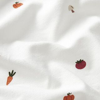 Cotton Jersey small vegetables – offwhite, 