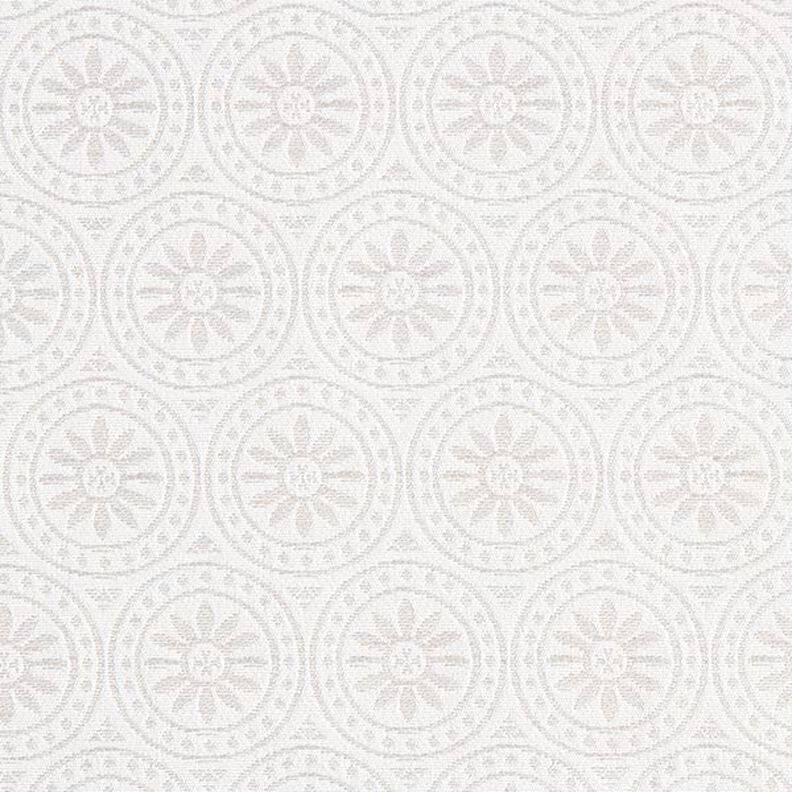 Outdoor fabric Jacquard Circle Ornaments – light grey/offwhite,  image number 1