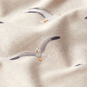 Half Panama Decor Fabric Seagulls – natural, 