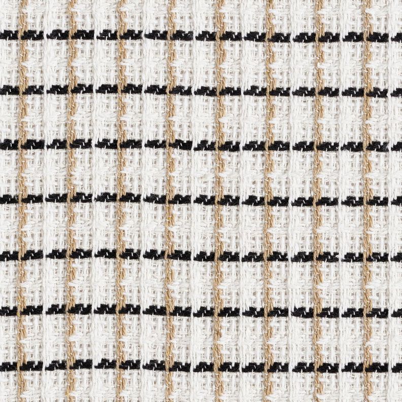 Checked chunky bouclé – white/beige,  image number 1