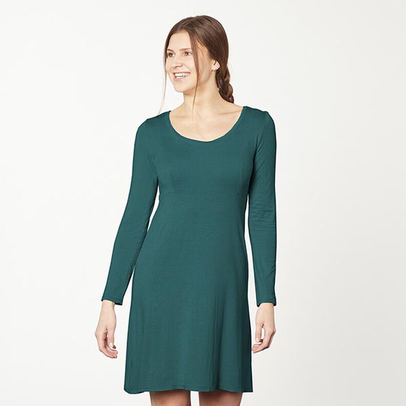 Medium Cotton Jersey Plain – dark green,  image number 6