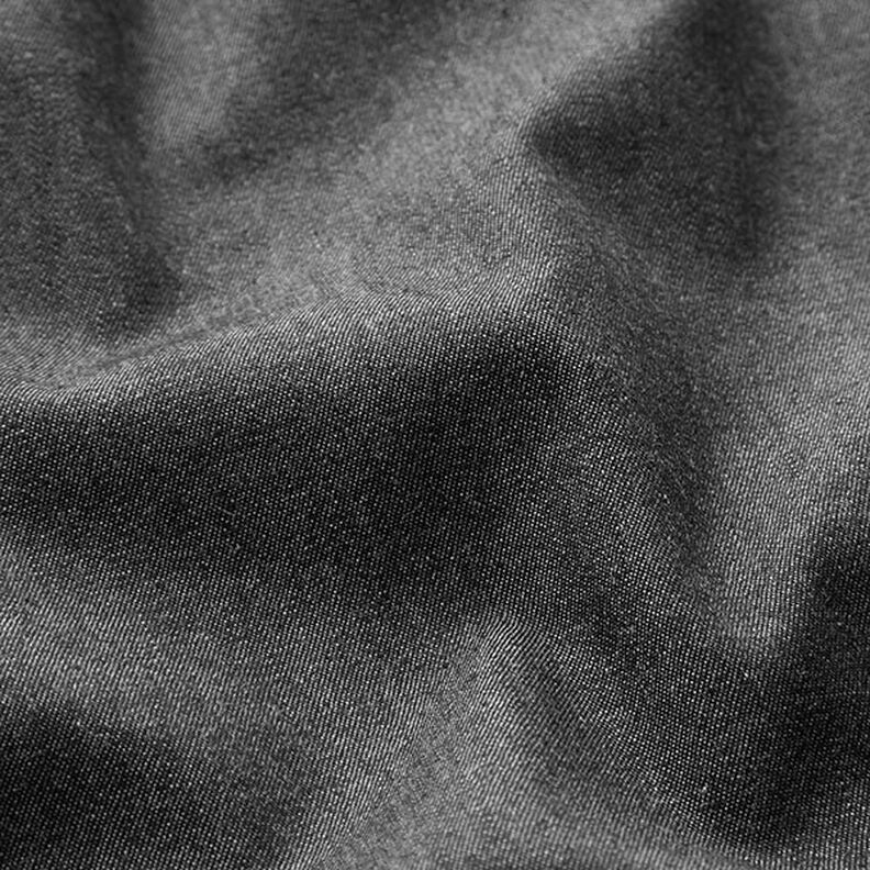 Denim-Look Cotton Chambray – black,  image number 2