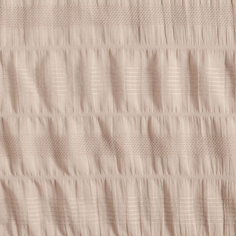 Smocked cotton fabric – almond,  image number 1