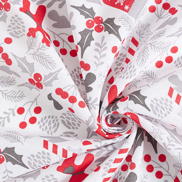 Decor Fabric Canvas Santa Claus boots – white/red, image number 3