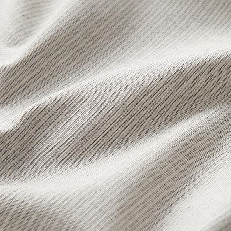 Decorative fabric, canvas fine stripes, recycled – grey,  image number 2