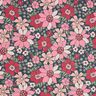 Cotton Cretonne Retro Flowers – petrol/pink,  thumbnail number 1