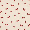 GOTS Cotton Jersey Strawberries | Poppy Fabrics – light beige/carmine,  thumbnail number 1
