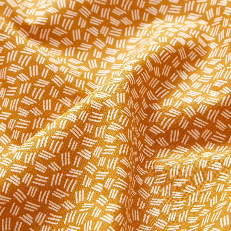 Cotton Cretonne Small Lines – curry yellow,  image number 2