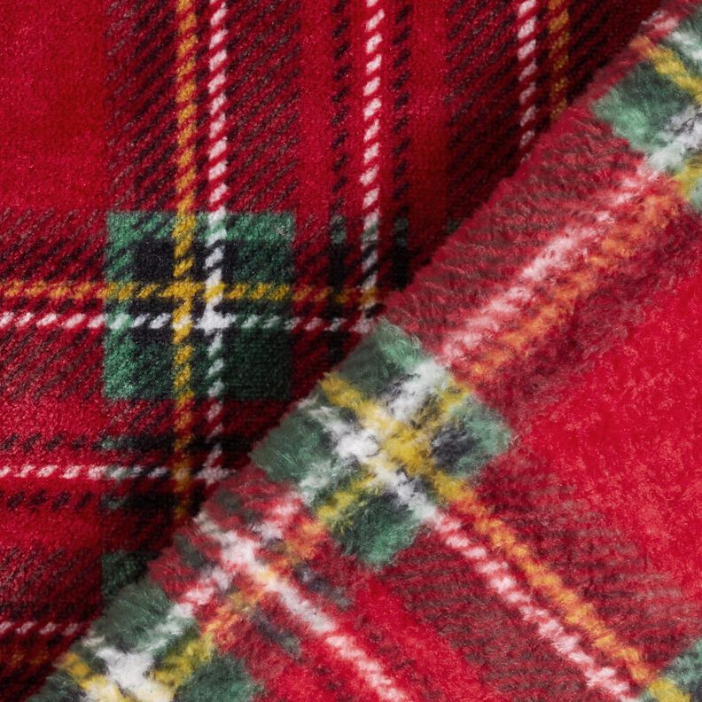 Cosy Fleece classic check – dark red/fir green, image number 4