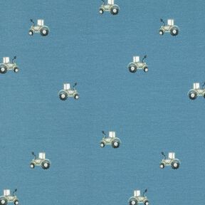 GOTS Cotton Jersey Tractor Digital Print – denim blue, 