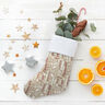 Decor Fabric Jute-Look Christmas Collage – dune/white,  thumbnail number 7
