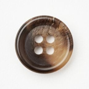 4-hole button round [Ø 15 mm] – black brown, 