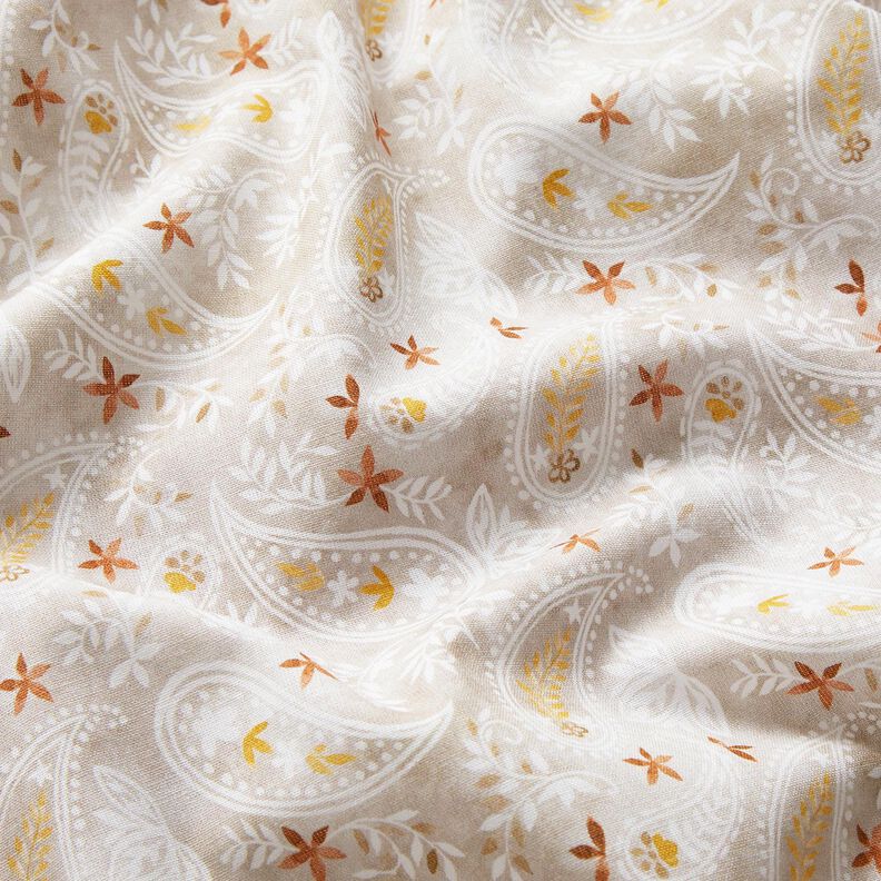 Poplin oriental dream fabric package – misty grey/copper,  image number 5