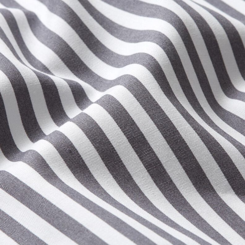 Cotton Poplin narrow stripes – slate grey/white,  image number 2
