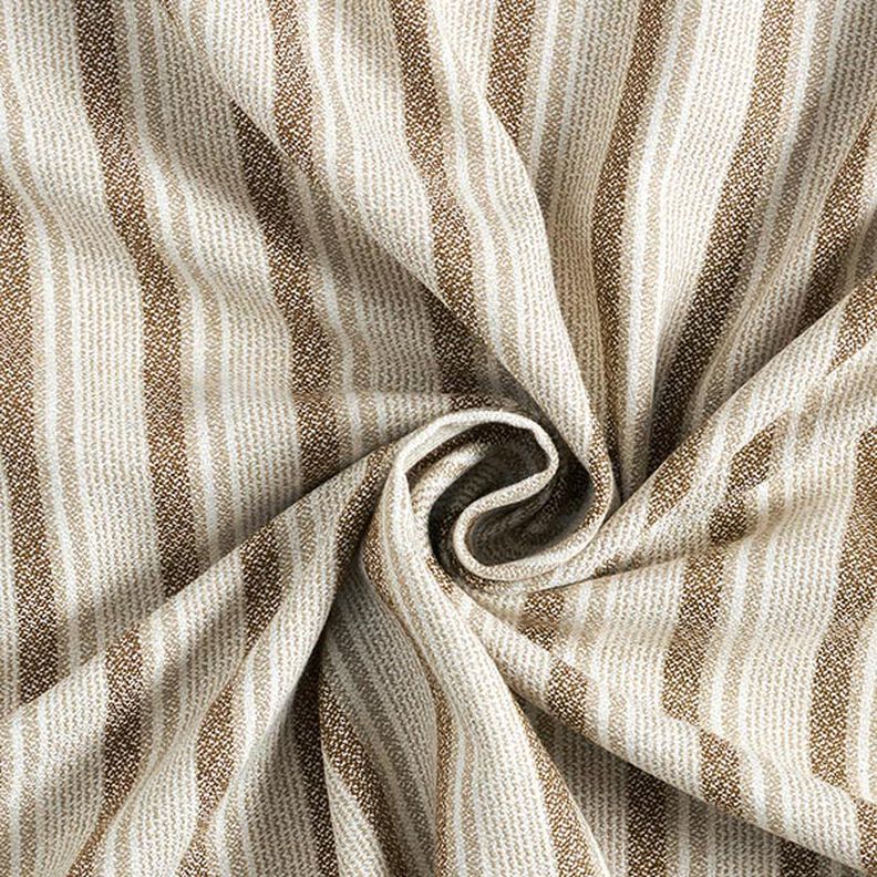 Linen-viscose blend pixelated stripes – beige/brown,  image number 3