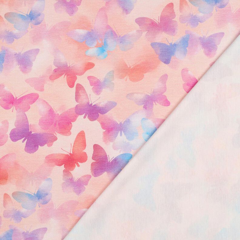 Cotton Jersey Colourful Butterflies Digital Print | Poppy Fabrics – rosé/blue,  image number 4