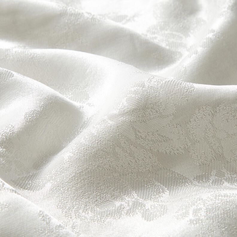 Jacquard roses fabric – white,  image number 2