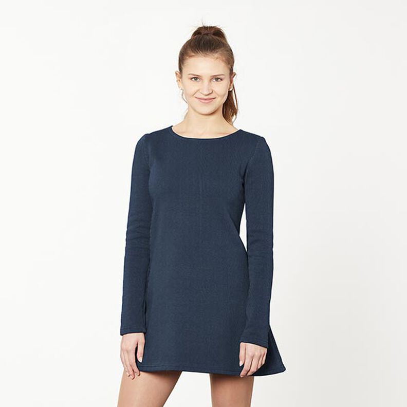 Light Cotton Sweatshirt Fabric Plain – midnight blue,  image number 6