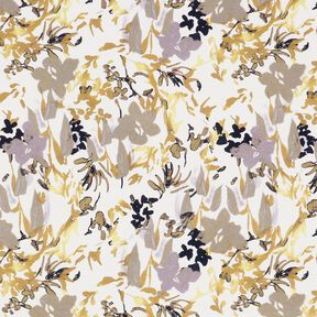 Flower scene viscose jersey – white, 