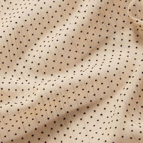 Glitter stripes and dots chiffon – light beige, 
