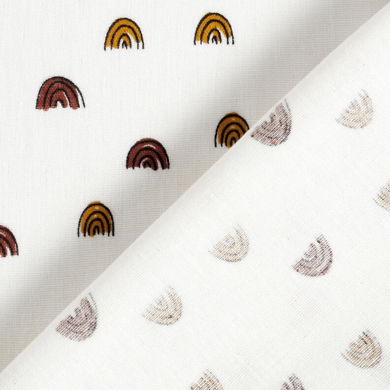 Muslin small rainbows, smooth – ivory/curry yellow,  image number 5