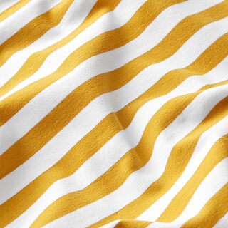 Cotton Jersey Wide Stripes – mustard/white, 