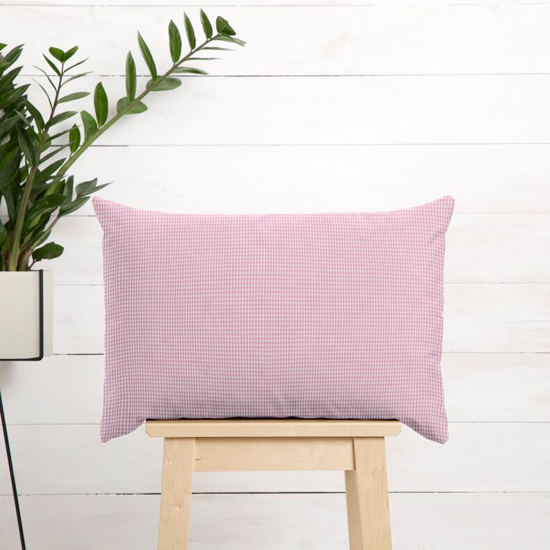 Cotton Vichy check 0,2 cm – pink/white,  image number 6