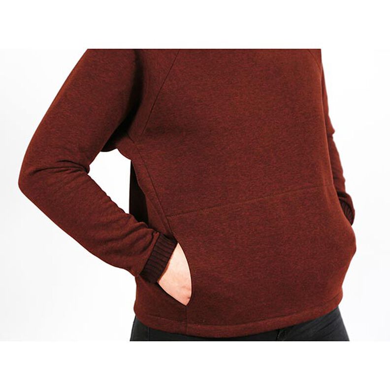 FRAU BETTI Batwing Jumper with Kangaroo Pocket and Stand Collar | Studio Schnittreif | XS-XXL,  image number 6