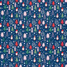 Cotton Poplin Gnomes and fir trees – blue,  thumbnail number 6