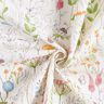 Decor Fabric Half Panama sketched wildflowers – white/pink,  thumbnail number 3