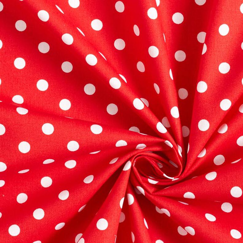 Cotton Poplin Large Dots – red/white,  image number 5