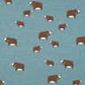 Cotton Jersey Bears | Poppy Fabrics – blue grey/chestnut,  thumbnail number 1