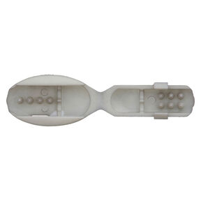 Cord End Clip [Length: 25 mm] – light grey, 