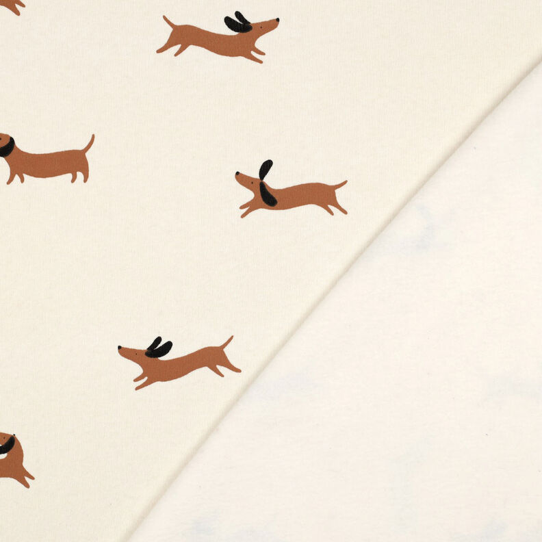 Brushed Sweatshirt Fabric happy dachshunds | Poppy Fabrics – ivory, image number 4