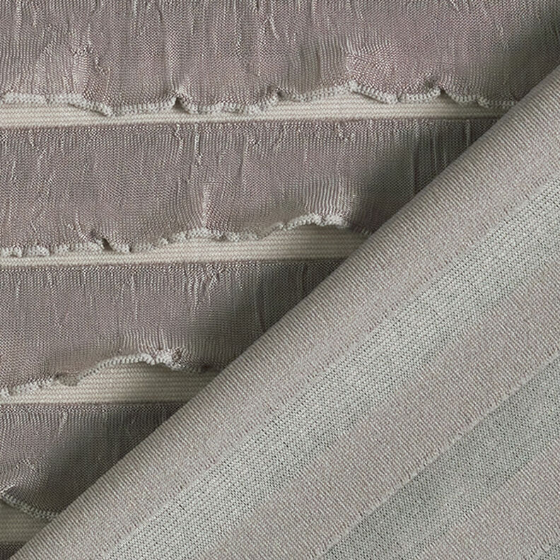 Horizontal Stripes Batik Ruffled Jersey – dark taupe,  image number 4